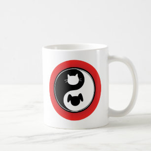 Yin Yang Cat Dog Coffee Mug