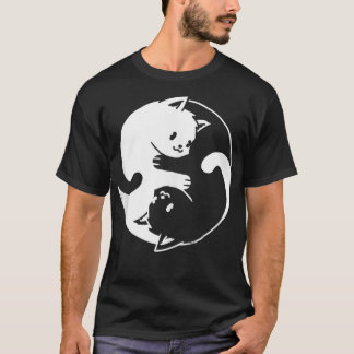 Yin Yang Cat Shirt I Love Cats Gift for Cat Lover 