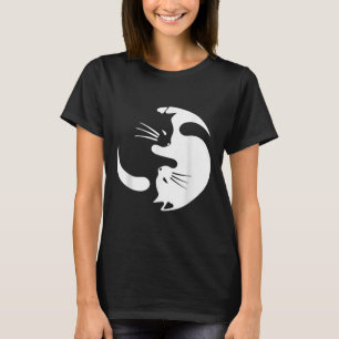 Yin Yang Cat Symbol Cute Black And White Cat T-Shirt