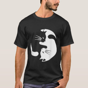 Yin Yang Cat Symbol Cute Black And White Cat T-Shirt