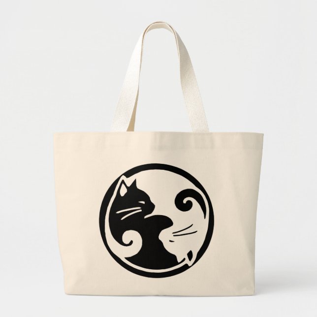 Yin Yang Cat  / Tao of Meow Tote Bag (Front)
