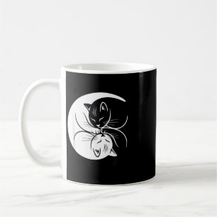 Yin Yang Cats Black And White Cute Cat Lover Zen Coffee Mug