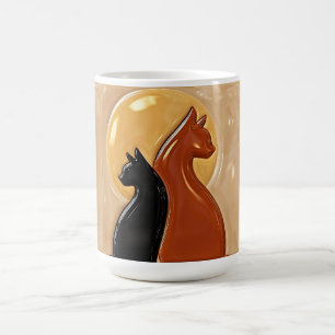 Yin Yang Cats Ceramic Coffee Mug