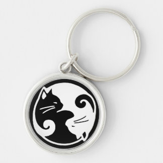 Yin Yang Cats Classy Keychain