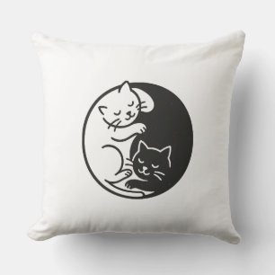 Yin Yang Cats Cushion