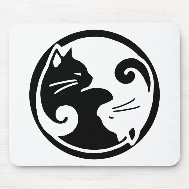 Yin Yang Cats Mouse Mat (Front)