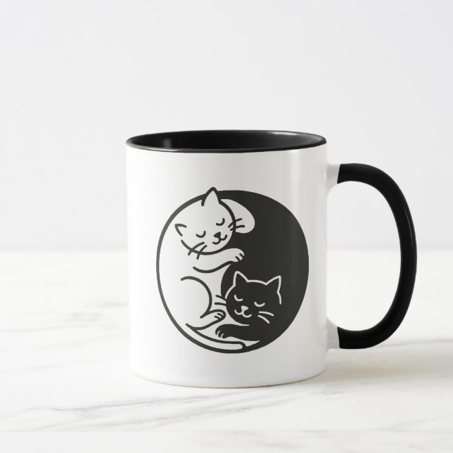 Yin Yang Cats Mug (Right)