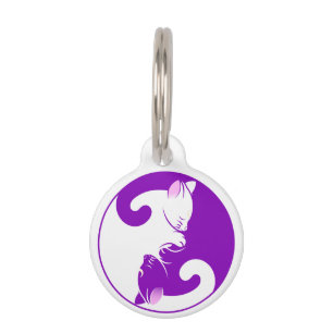 Yin Yang cats Pet Tag