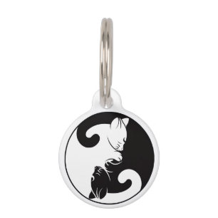 Yin Yang cats Pet Tag