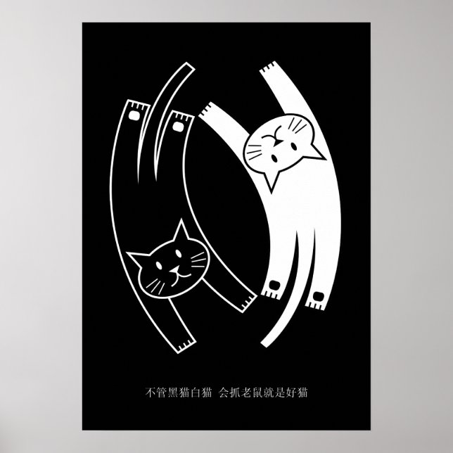 Yin & Yang Cats Poster (Chinese Mandarin) (Front)