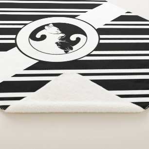 Yin Yang cats Sherpa Blanket