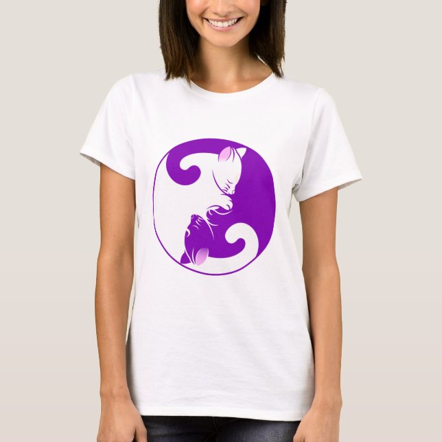 Yin Yang Cats T-Shirt (Front)