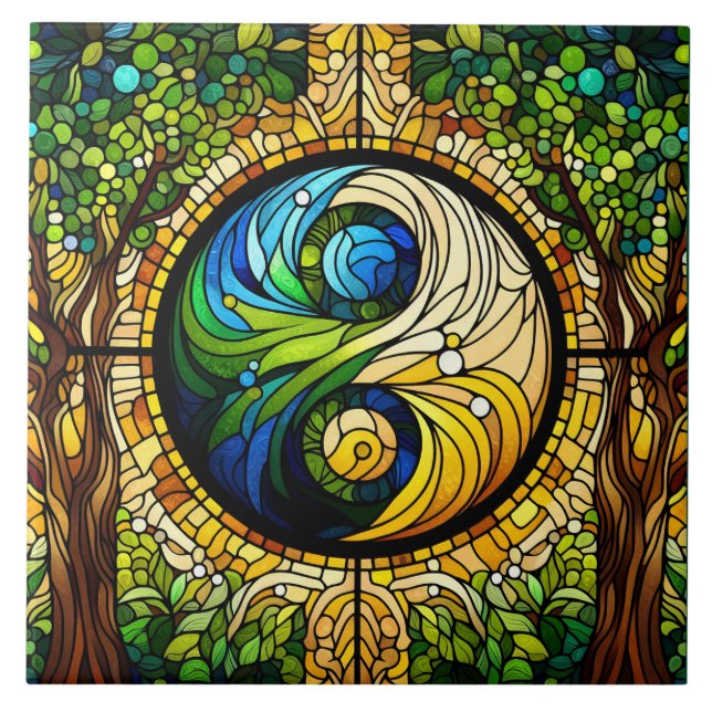 Yin Yang Ceramic Tile (Front)