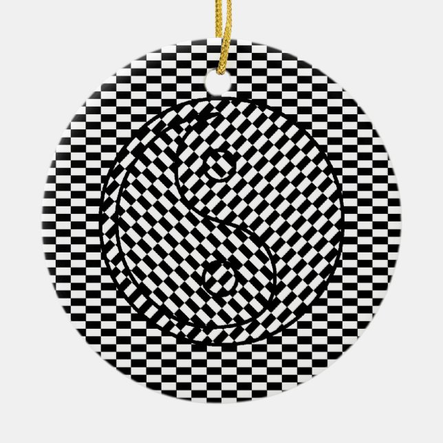 Yin Yang Ceramic Tree Decoration (Front)