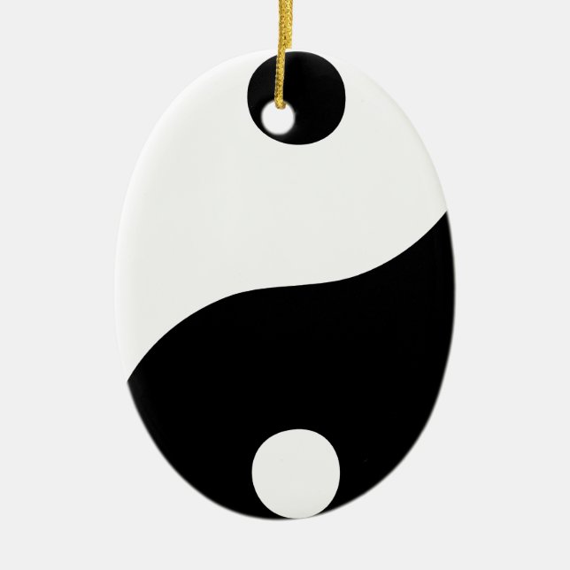 Yin Yang Ceramic Tree Decoration (Front)