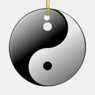 Yin Yang Ceramic Tree Decoration