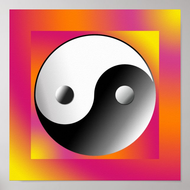Yin Yang Chinese Symbol Poster (Front)