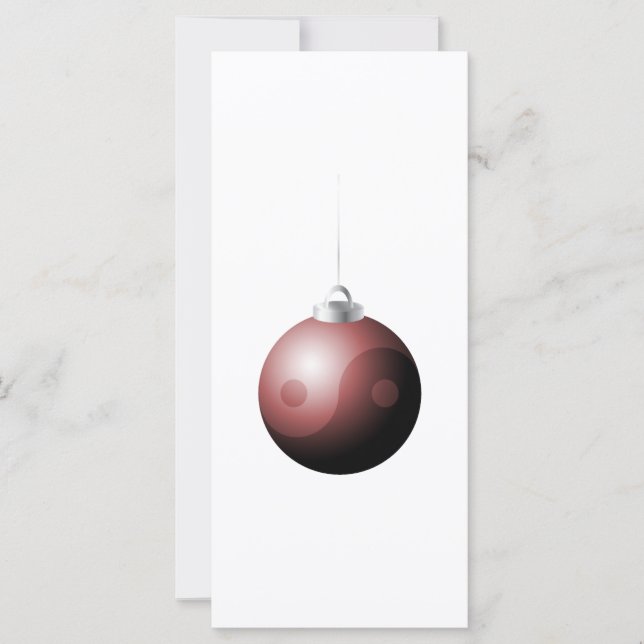Yin Yang Christmas Ball in Red (Front)