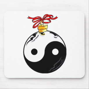 Yin & Yang Christmas Ball Mouse Mat