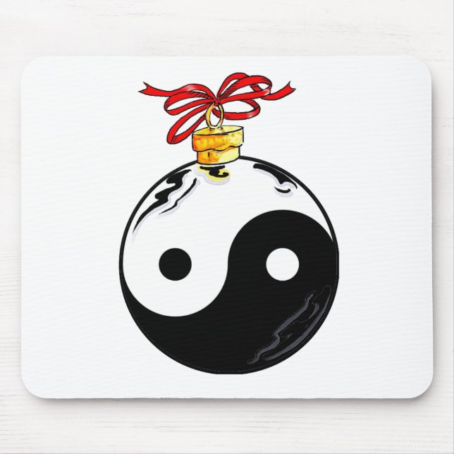Yin & Yang Christmas Ball Mouse Mat (Front)