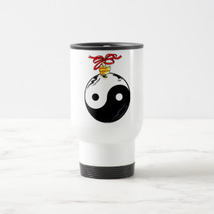 Yin & Yang Christmas Ball Travel Mug