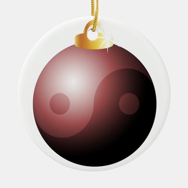 Yin & Yang Christmas Ornament (Front)