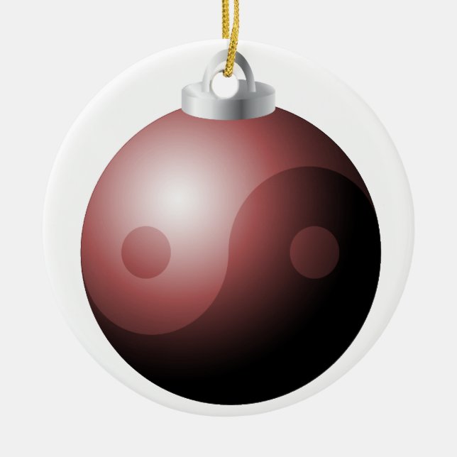Yin & Yang Christmas Ornament (Front)