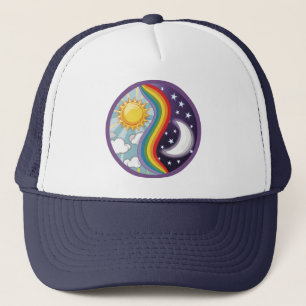 Yin Yang Circle day Trucker Hat