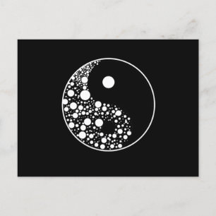 Yin Yang Circles Black And White Harmony Zen Gift Postcard