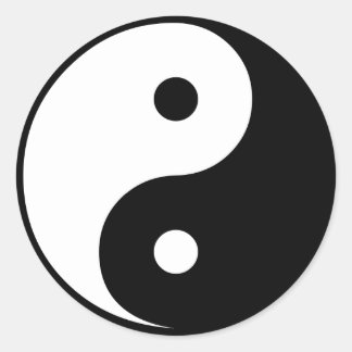 Yin Yang Classic Round Sticker