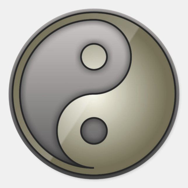 Yin Yang Classic Round Sticker (Front)