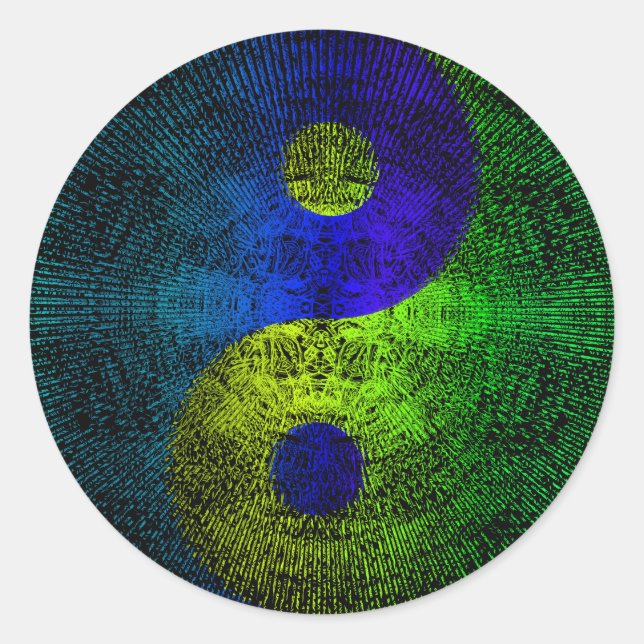 Yin-yang Classic Round Sticker (Front)