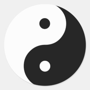 Yin Yang Classic Round Sticker