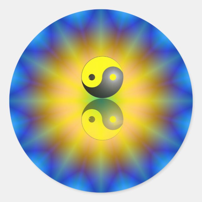 Yin Yang Classic Round Sticker (Front)