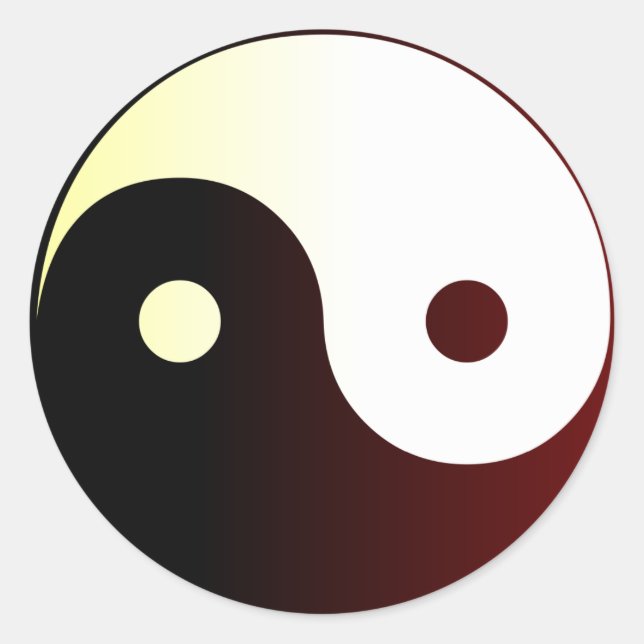Yin & Yang Classic Round Sticker (Front)