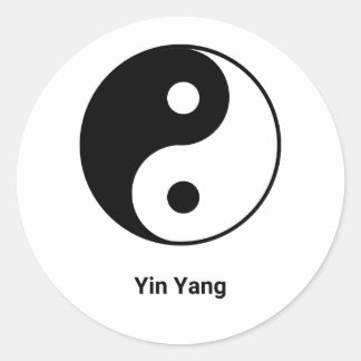 Yin Yang Classic Round Sticker