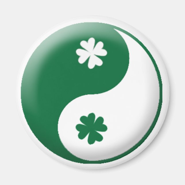 Yin•Yang Clover Magnet (Front)