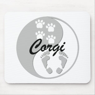 yin yang corgi mouse mat