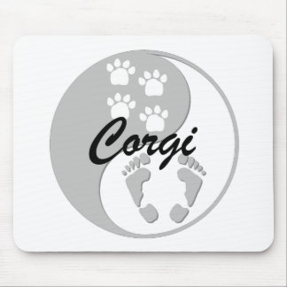 yin yang corgi mouse mat