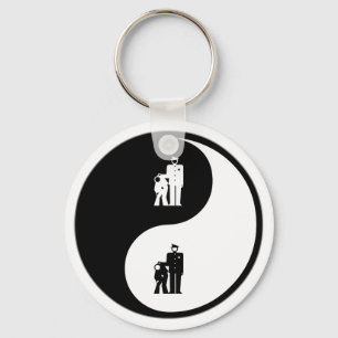 Yin Yang Corrections Key Ring