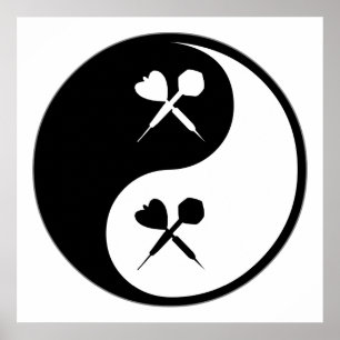 Yin Yang Darts Poster