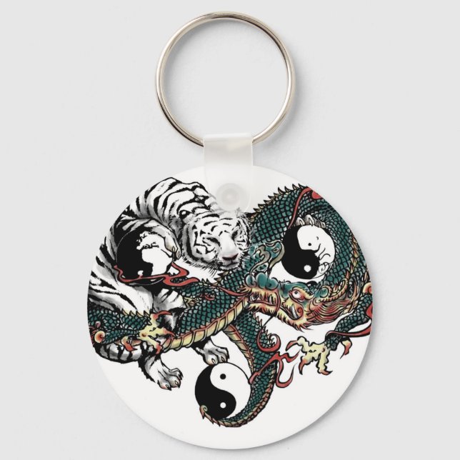 Yin Yang Design Key Ring (Front)