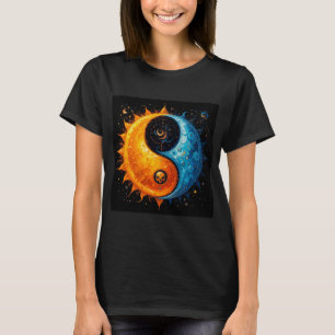 Yin Yang Design Representing Sun and Moon T-Shirt