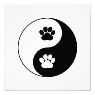 Yin Yang Dog Paw Photo Print