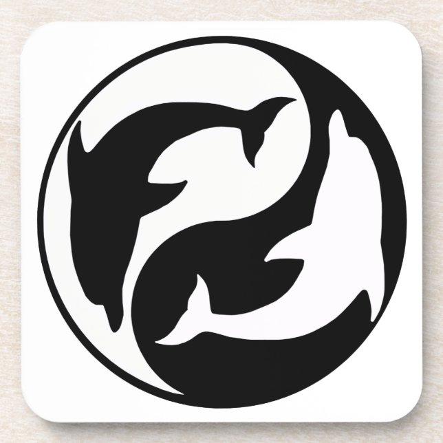 Yin Yang Dolphins Coasters (Front)