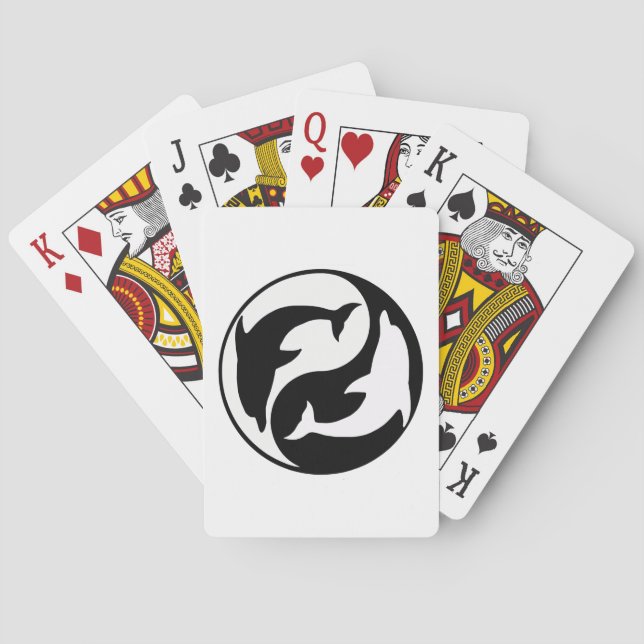 Yin Yang Dolphins Playing Cards (Back)