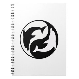 Yin Yang Dolphins Spiral Notebook