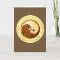 Yin Yang doves peace & harmony Greeting Card