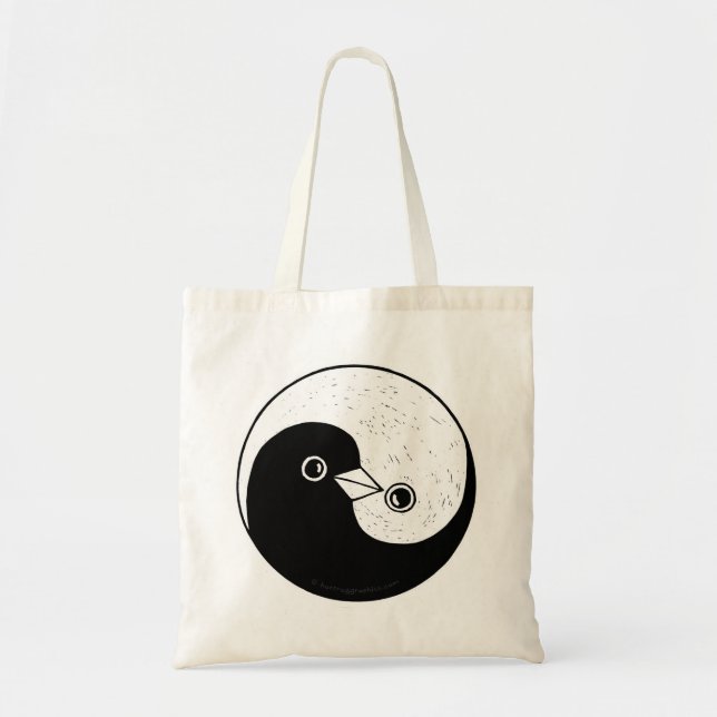 Yin Yang doves peace Tote bag (Front)