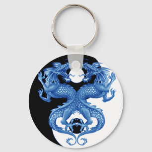 Yin Yang Dragon 2 Key Ring